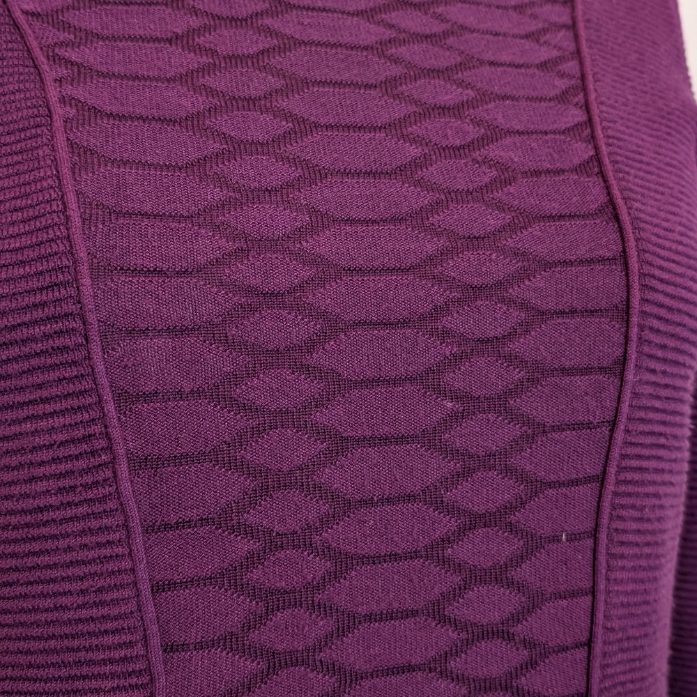 Unique Purple Textured Sweater - Picture 6 of 11